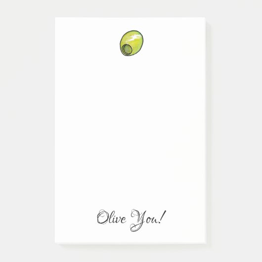 Olive Post-it Klebezettel (Vorderseite)