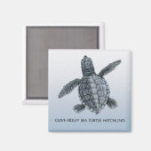 Olive Ridley Sea Turtle Hatchling Magnet (Vorderseite/Rückseite)