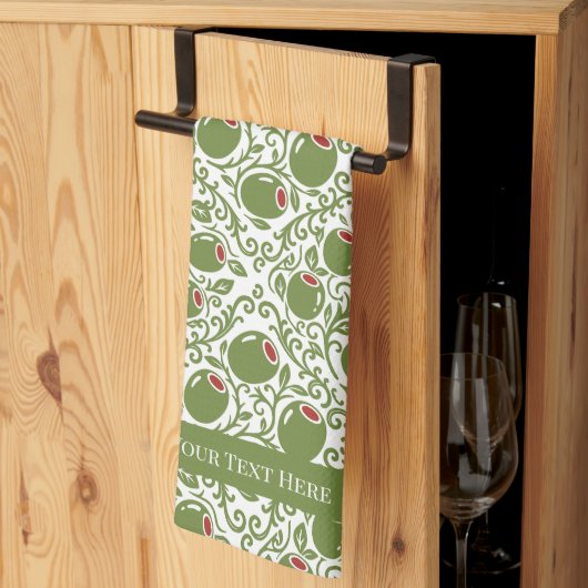 Olive Rustic Farmhouse French Country Geschirrtuch (Drittel gefaltet)