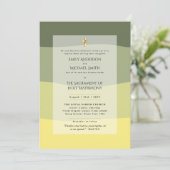 Olive Sage Katholische Hochzeit der Nuptialmesse Einladung (Stehend Vorderseite)