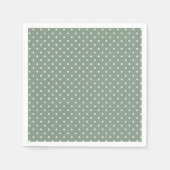 Olive Sage Punkte-Muster-Papiertuch Serviette (Vorderseite)