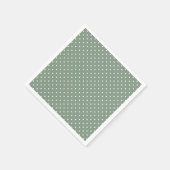 Olive Sage Punkte-Muster-Papiertuch Serviette (Ecke)