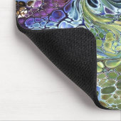 Olive Salbei grün, lila blau, abstrakt Mousepad (Ecke)