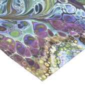 Olive Salbei grün, lila blaue Blätter abstrakt Kurzer Tischläufer (Ecke)