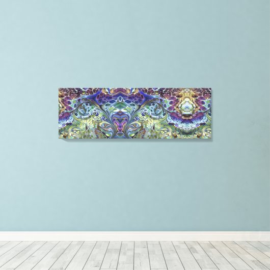 Olive Salbei grün, lila blaue Blätter abstrakt Leinwanddruck (Insitu (Holzboden))