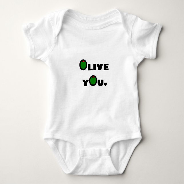 Olive Sie Baby Strampler (Vorderseite)