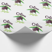 Olive Sie Geschenkpapier (Ecke)
