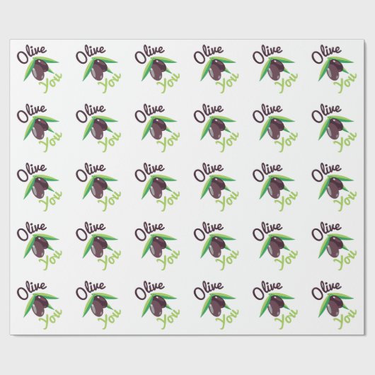 Olive Sie Geschenkpapier (Flach)