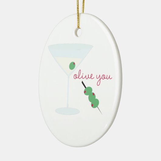 Olive Sie Keramikornament (Links)