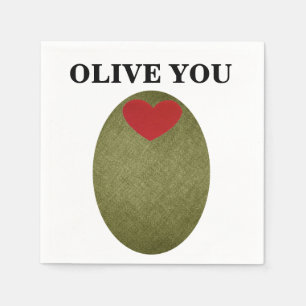 Olive Sie Wegwerfservietten Serviette