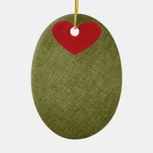 Olive Sie Weihnachtsverzierung Keramikornament (Vorne)