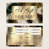 Olive Smaragdgrün Aquarellfarbenkarte (Vorne & Hinten)