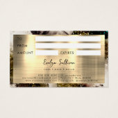 Olive Smaragdgrün Aquarellfarbenkarte (Rückseite)