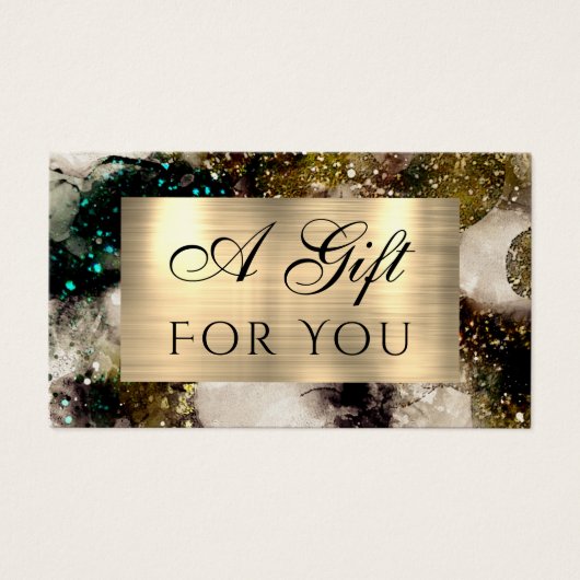 Olive Smaragdgrün Aquarellfarbenkarte (Vorderseite)