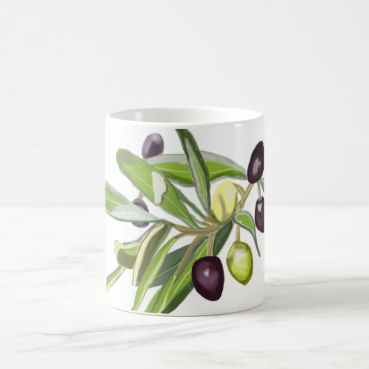 Olive Spray Kaffeetasse (Mittel)