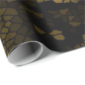 Olive Stected Glass Butterfly Geschenkpapier (Rolleneckpunkt)