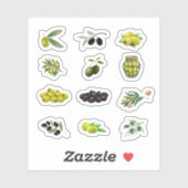 Olive Stickers Aufkleber (Blatt)