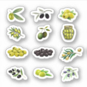 Olive Stickers Aufkleber (Vorderseite)