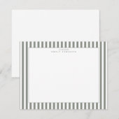 Olive Striped Note Card Einladung (Vorne/Hinten)