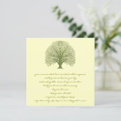 Olive Swirl Baum Einladung (Stehend Vorderseite)