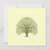 Olive Swirl Baum Einladung (Rückseite)
