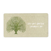 Olive Swirl Tree auf Holzkörnern Save the Date (Vorne)