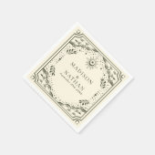 Olive Tarot Card Gothic Wedding Serviette (Ecke)