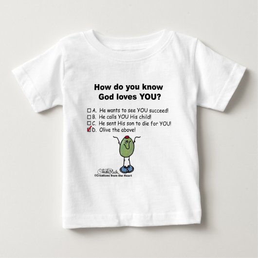 Olive the Oove! Baby T-shirt (Vorderseite)
