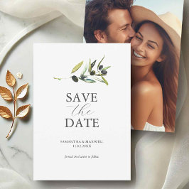 Olive Theme Foto Wedding Save the Date