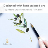 Olive Theme Non Foto Wedding Save the Date