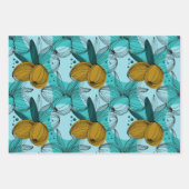 Olive Themed Coordination Pattern Geschenkpapier Set (Vorderseite 3)