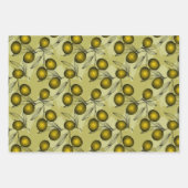 Olive Themed Coordination Pattern Geschenkpapier Set (Vorderseite)