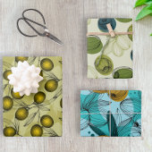 Olive Themed Coordination Pattern Geschenkpapier Set