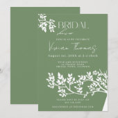 Olive Tree Mediterranean Bridal Shower Einladung (Vorne/Hinten)