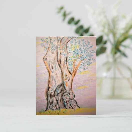 Olive Tree Peace Postkarte (Stehend Vorderseite)