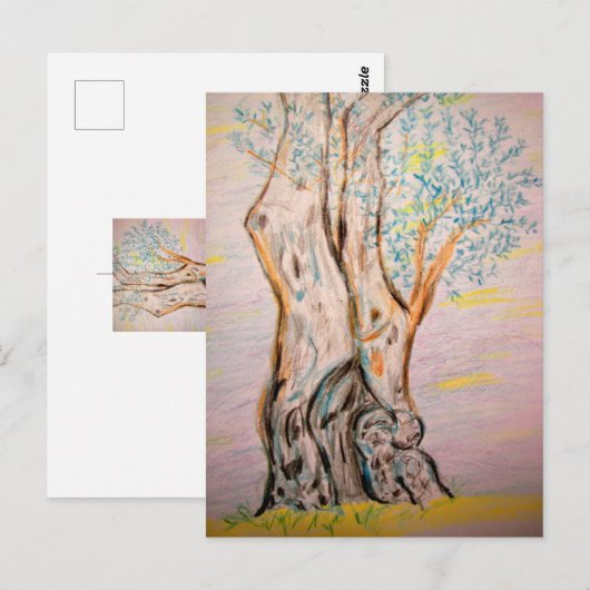 Olive Tree Peace Postkarte (Vorne/Hinten)