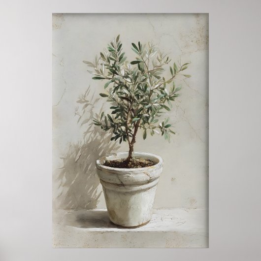 Olive Tree Print, Spring Landscape Digital, 19th Poster (Vorne)