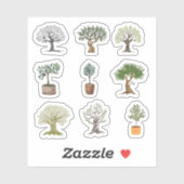 Olive Tree Stickers Aufkleber (Blatt)