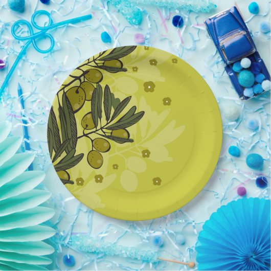 Olive Tree Tapas Party Pappteller (Party)