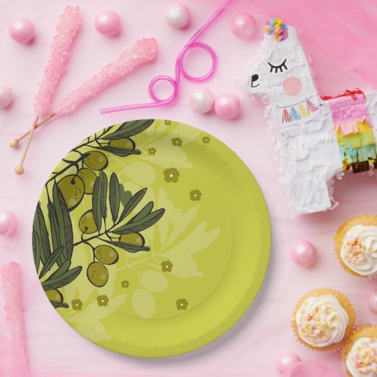 Olive Tree Tapas Party Pappteller (Party)