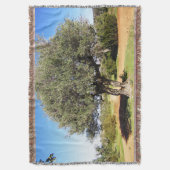 Olive Tree Throw Blanket Decke (Vorderseite Vertikal)