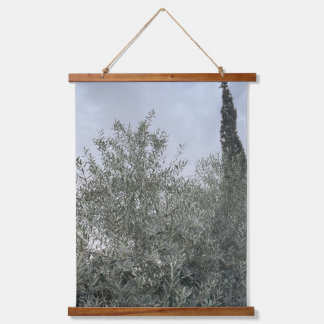 Olive Tree Wall Tapestry – Rustic 26×36″ Hanging H Wandteppich Mit Holzrahmen