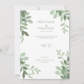 Olive Tree Watercolor Hochzeit Einladung (Vorderseite)