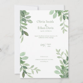 Olive Tree Watercolor Hochzeit Einladung