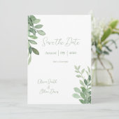 Olive Tree Watercolor Hochzeit Save The Date (Stehend Vorderseite)