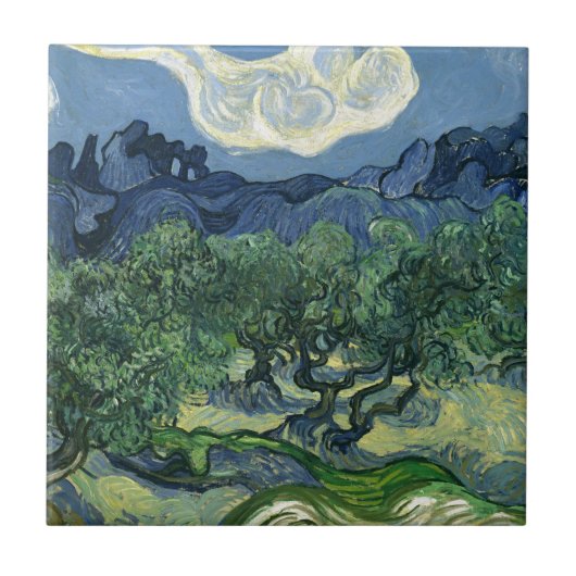 Olive Trees by Van Gogh Fliese (Vorderseite)