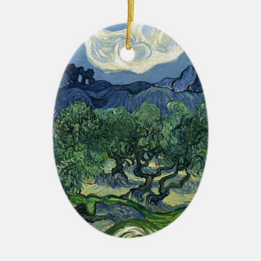 Olive Trees by Van Gogh Keramik Ornament (Vorne)