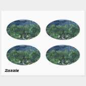 Olive Trees by Van Gogh Ovaler Aufkleber (Blatt)