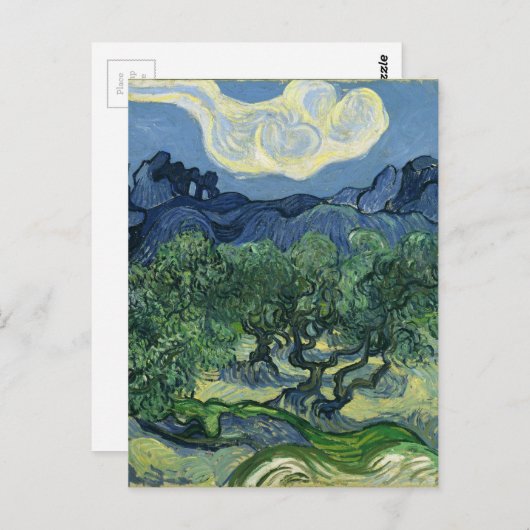 Olive Trees by Van Gogh Postkarte (Vorne/Hinten)