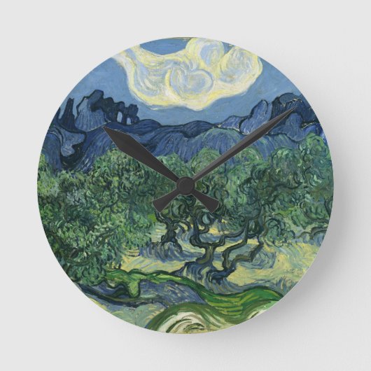 Olive Trees by Van Gogh Runde Wanduhr (Vorderseite)